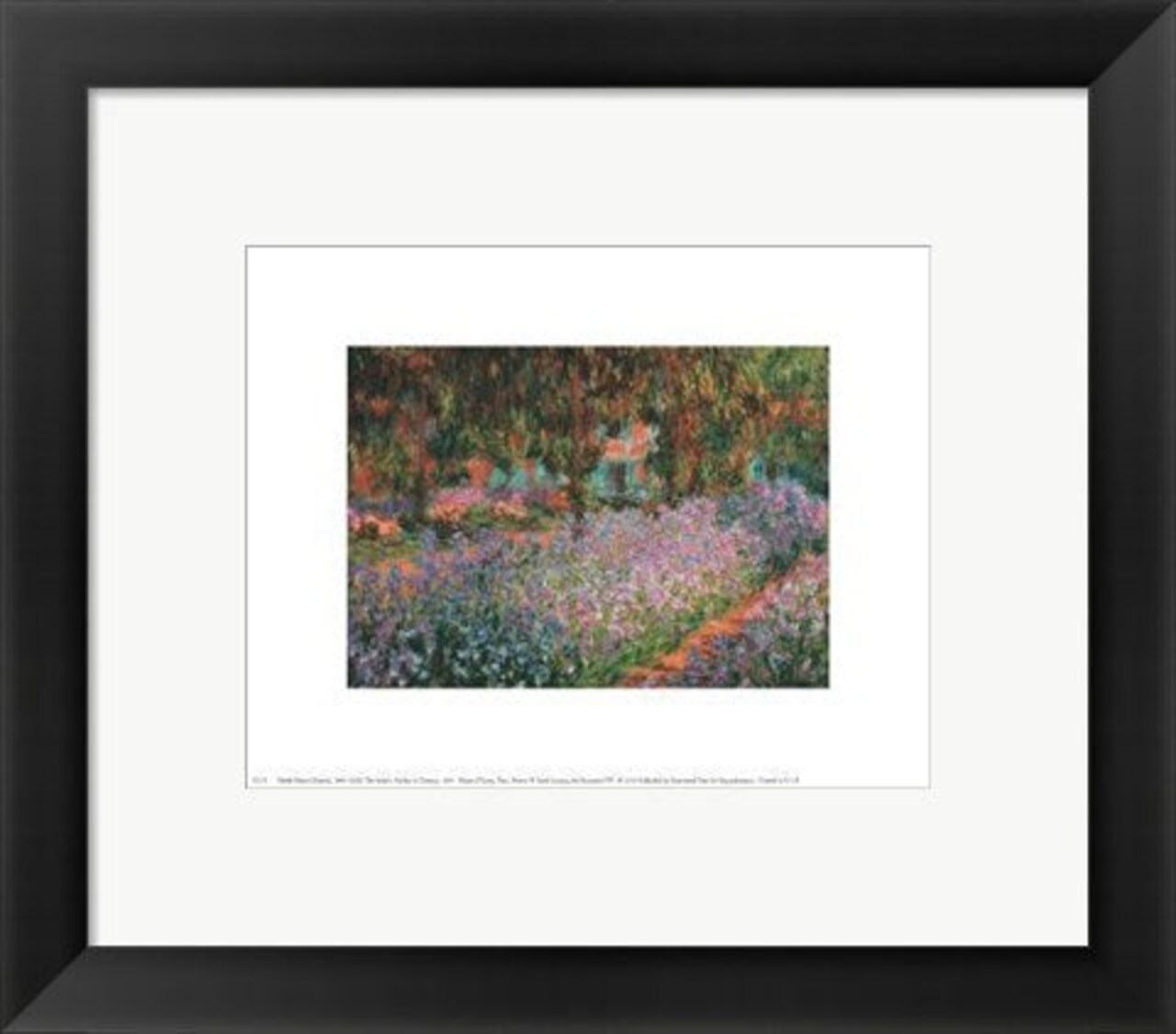 Framed Art The Artist's Garden at Giverny, 1900 by Claude Monet 8 x 10 inch